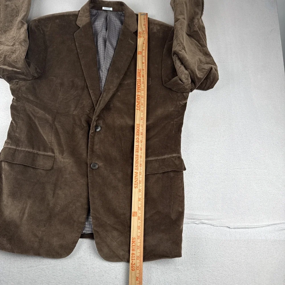 Saddlebred Mens Brown Heritage Corduroy Blazer 44L Academia Cotton Classic